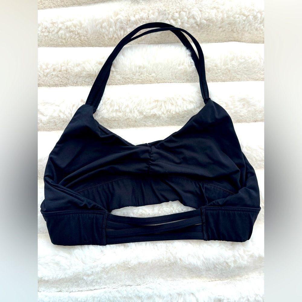 PINK Victoria's Secret Black Halter Bralette Sports Bra Small S - Picture 2 of 3